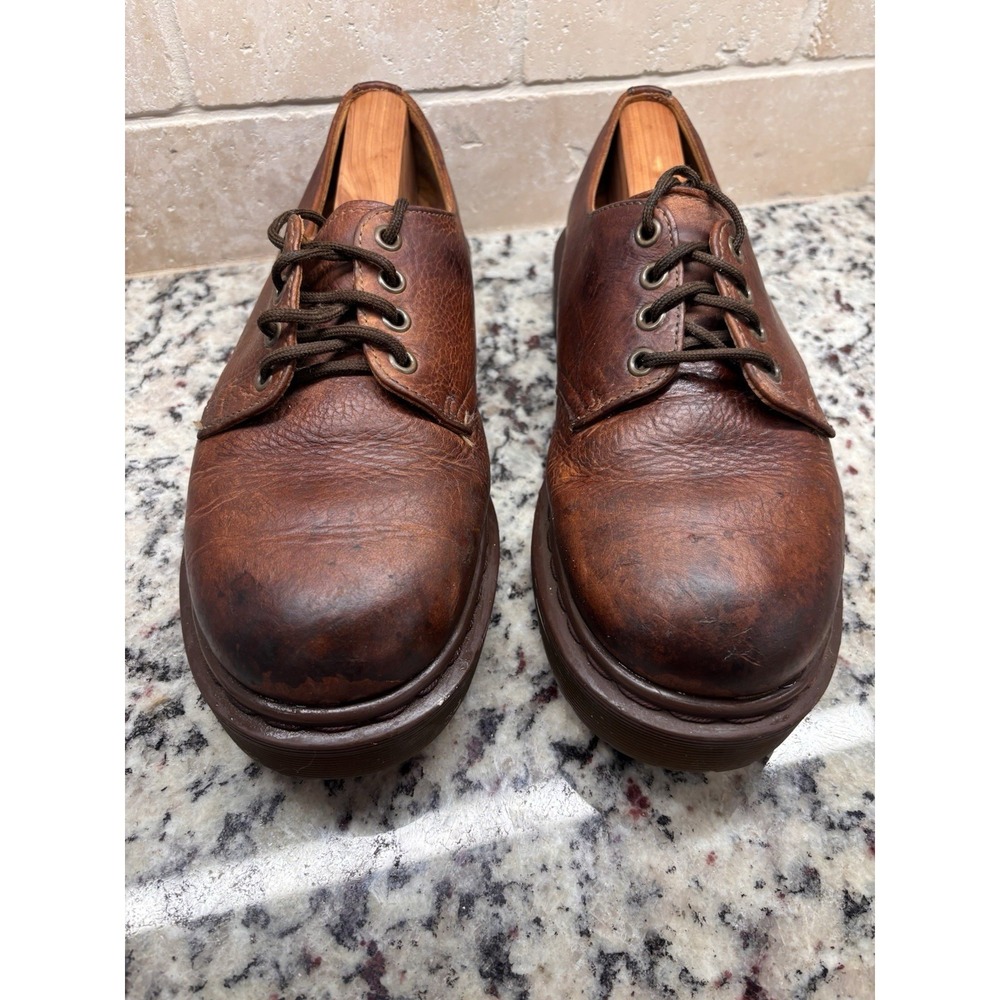 Vtg Dr. Martens 1561 Brown Leather Gibson Oxfords 4 Eye Made In England UK 7